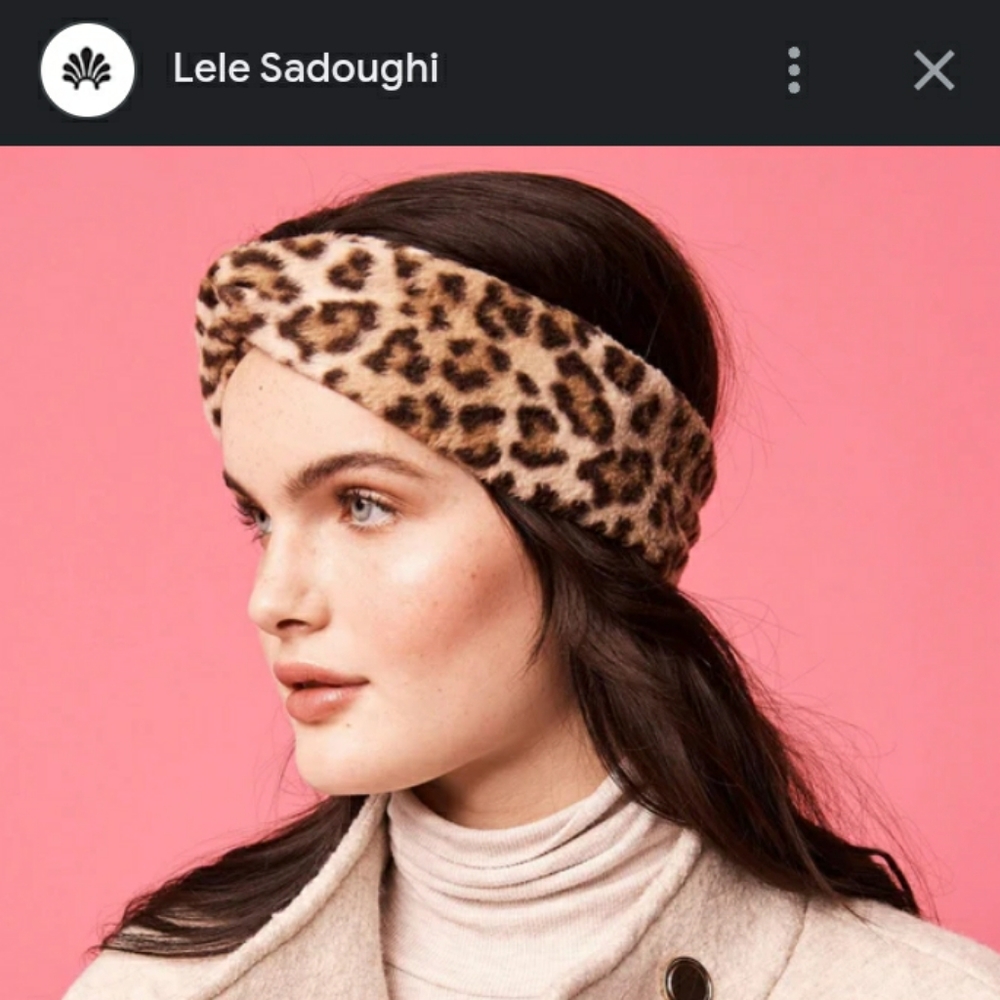 LELE SADOUGHI leopard print ear warmer
